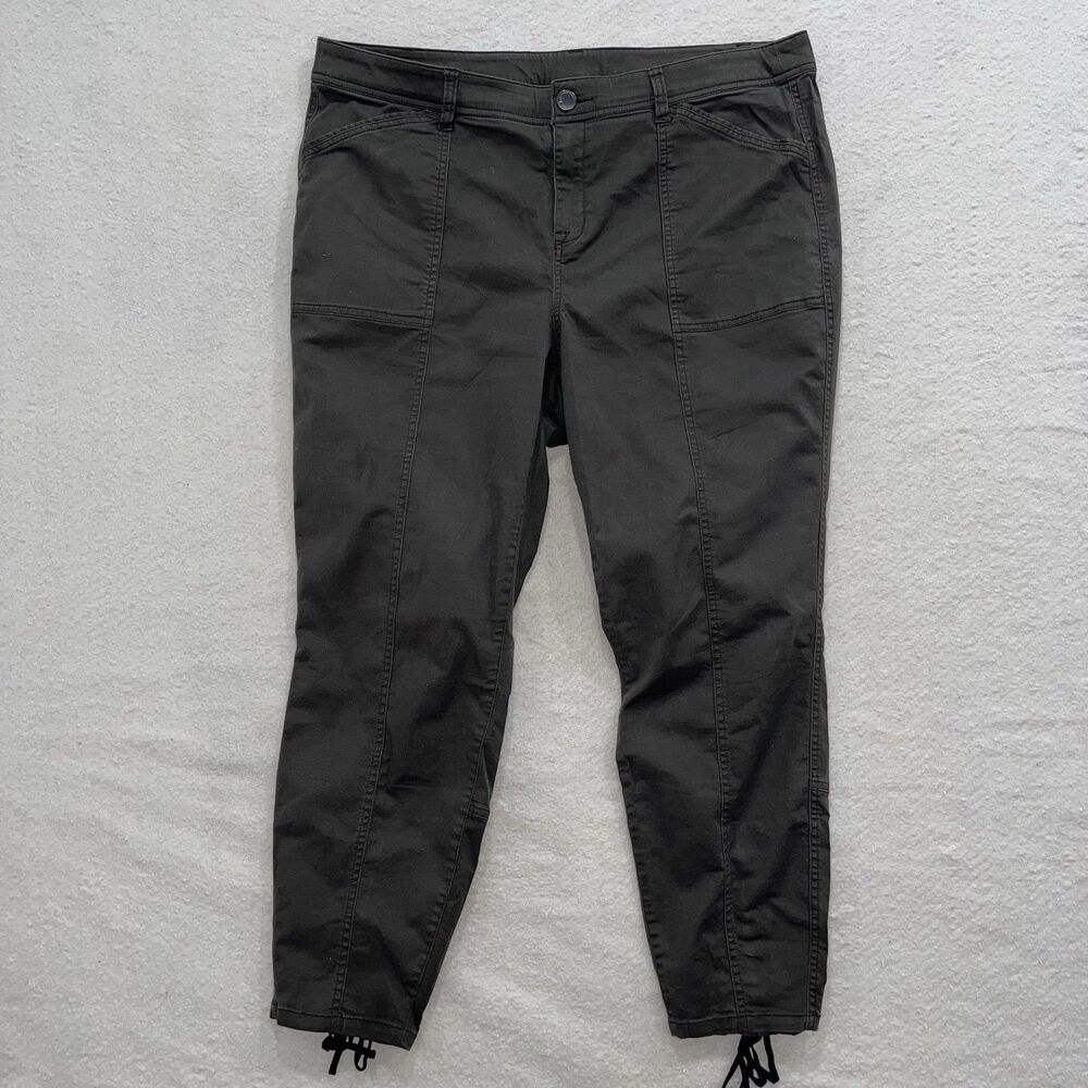 Lane Bryant Pants Size 18 Mid Rise Skinny Lace Up Utility Stretch
